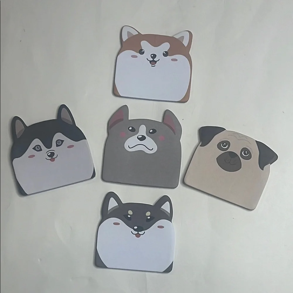 150 Dog Face Sticky Notes Set